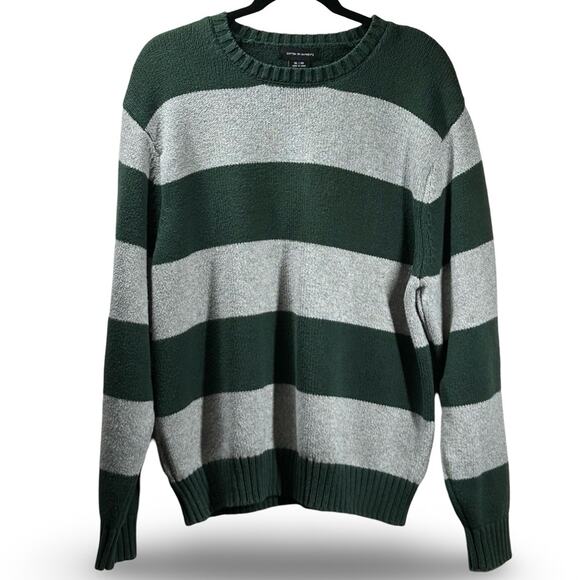 Cotton On‎ Box Fit Crew Knit Sweater Men's Size XL Recycled Sustainable Striped - Picture 1 of 5